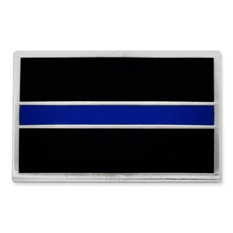     Thin Blue Line Rectangle Pin