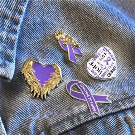     Domestic Violence Awareness 4-Pin Set