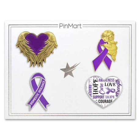     Domestic Violence Awareness 4-Pin Set