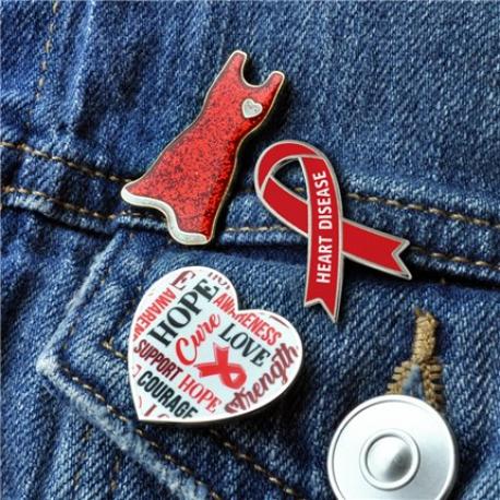     Heart Disease Awareness 3-Pin Set