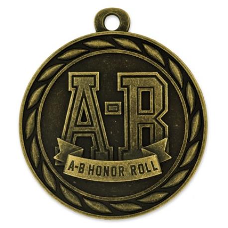     A-B Honor Roll Medal - Engravable