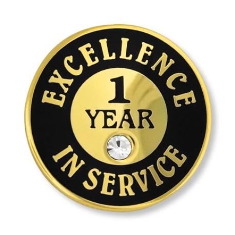     Excellence In Service Pin - 1 Year