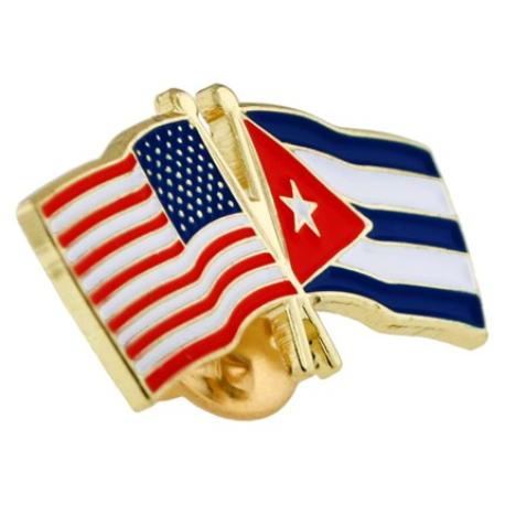     USA and Cuba Flag Pin