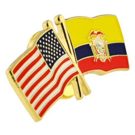     USA and Ecuador Flag Pin