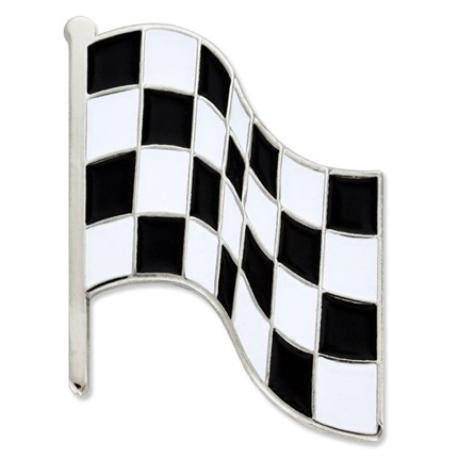     Checkered Racing Flag Pin