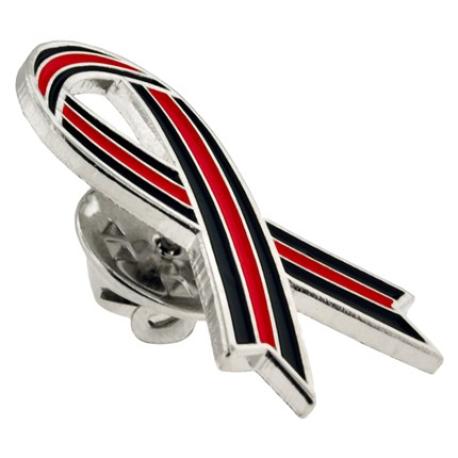     Thin Red Line Awareness Ribbon Pin