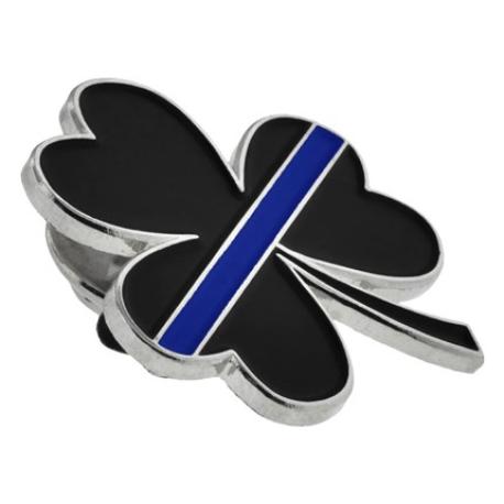     Thin Blue Line Shamrock Pin