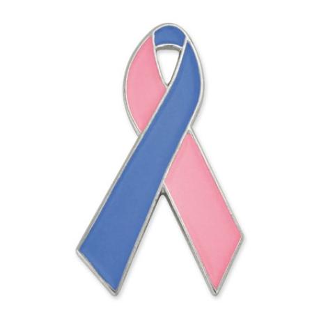     Pink and Blue Awareness Ribbon Pin