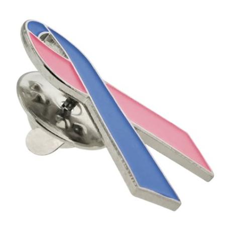     Pink and Blue Awareness Ribbon Pin