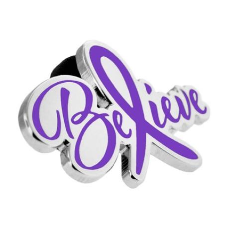     Believe-Purple Awareness Pin