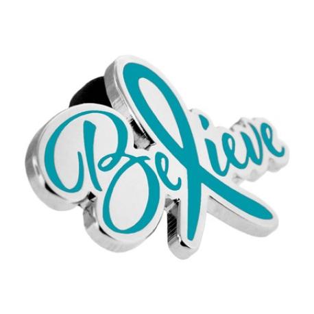     Believe-Teal Awareness Pin