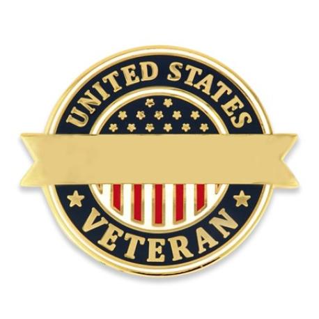     United States Veteran Pin-Engravable