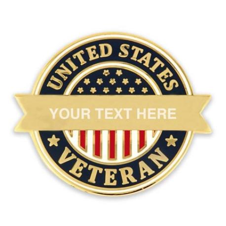     United States Veteran Pin-Engravable