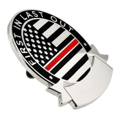     Engravable Thin Red Line Pin