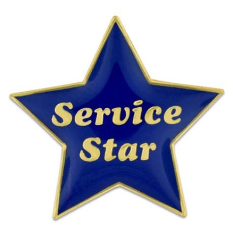     Service Star Pin - Blue and Gold