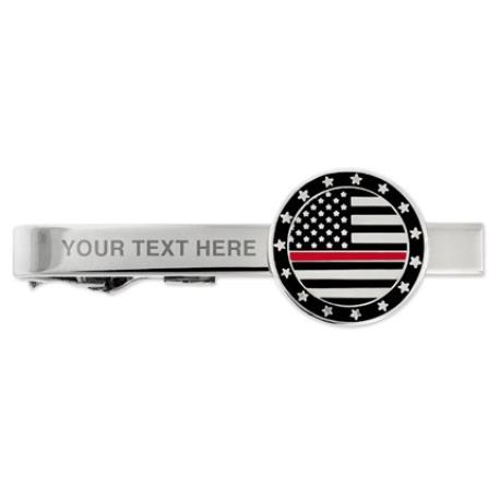     Red Line Tie Clip on card Engravable