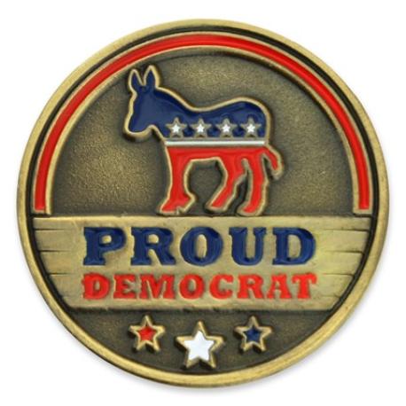     Proud Democrat Pin