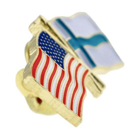     USA and Finland Flag Pin