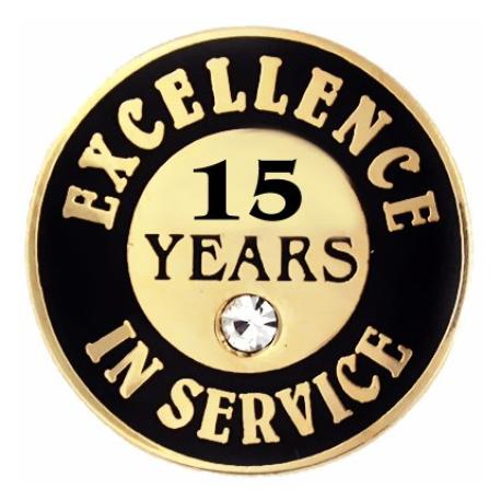     Excellence In Service Pin - 15 Years