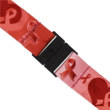     Red Awareness Ribbon Lanyard