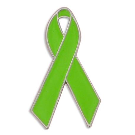     Lime Green Ribbon Pin