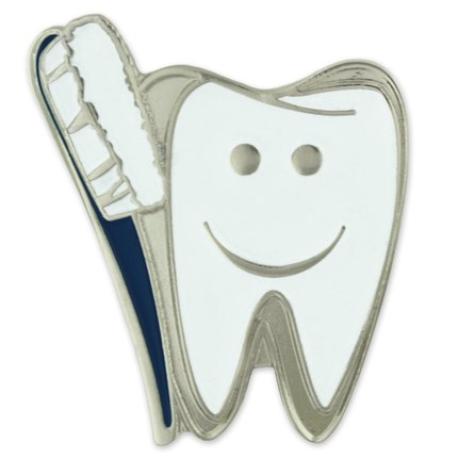     Dental Tooth and Brush Pin