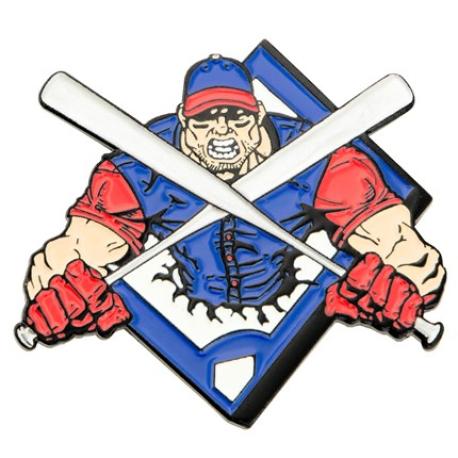     Baseball - Crossed Bats Pin