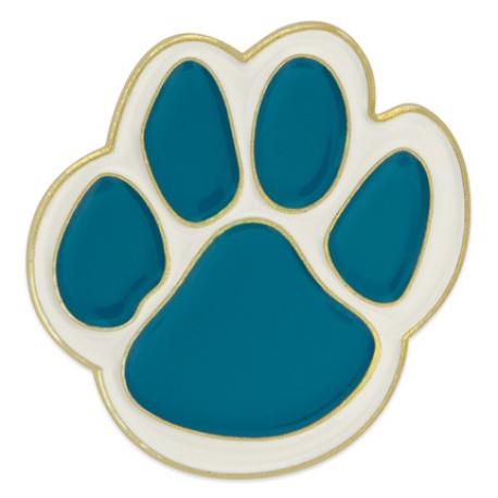     Teal Paw Pin