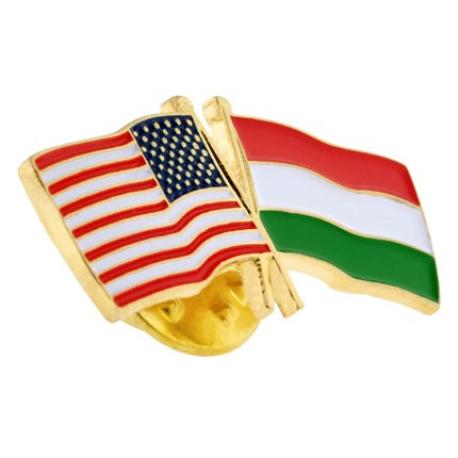     USA and Hungary Flag Pin