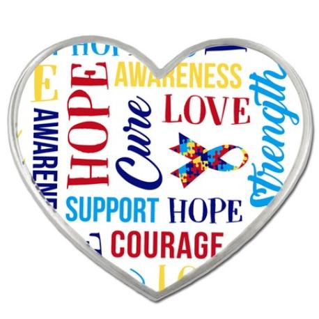     Autism Heart Words Pin