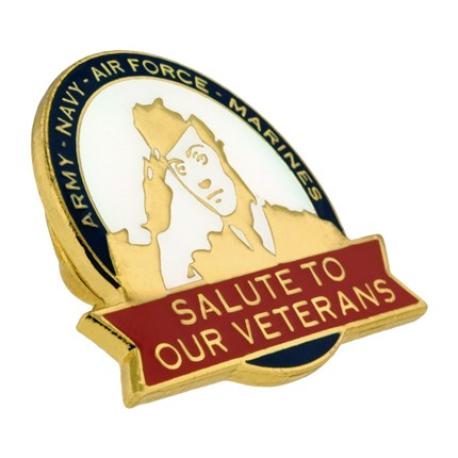     Salute to Veterans Pin