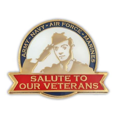     Salute to Veterans Pin