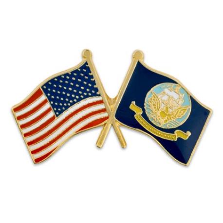     U.S. and Navy Flag Pin