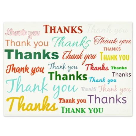     Words of Thanks Presentation Card