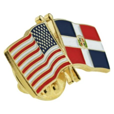     USA and Dominican Republic Flag Pin