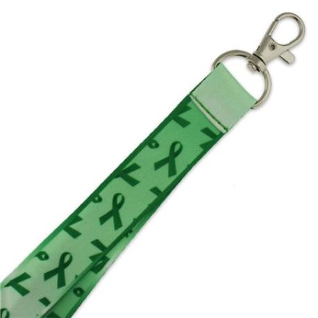     Green Awareness Ribbon Lanyard