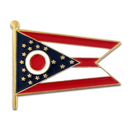     Ohio State Burgee Flag Pin