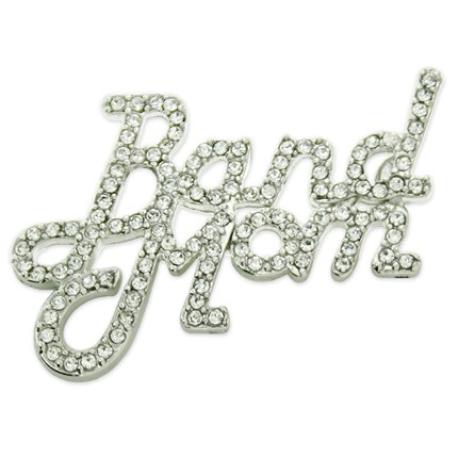     Rhinestone Band Mom Pin