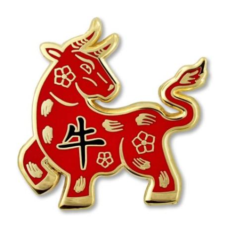     Chinese Zodiac Pin - Year of the Ox