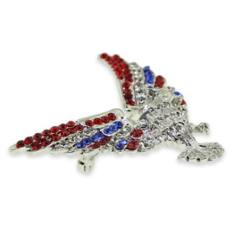     Rhinestone Eagle Pin