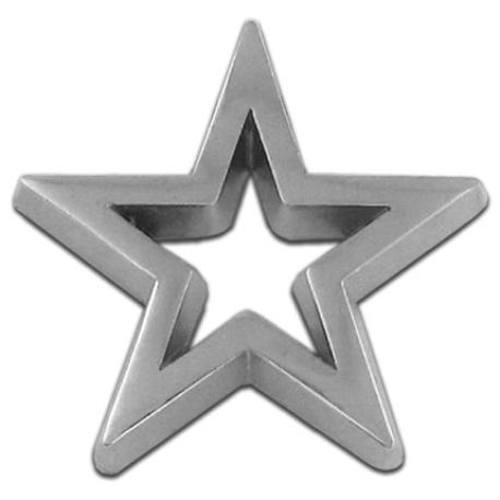     Star - Silver 3-D Cut-Out Pin