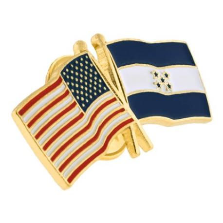     USA and Honduras Flag Pin