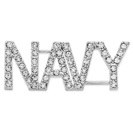     Rhinestone NAVY Pin