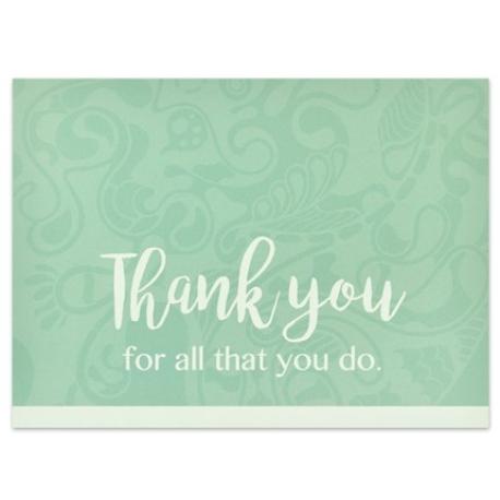     Thank You - All You Do Card