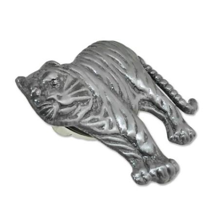     Tiger Pin - Antique Silver