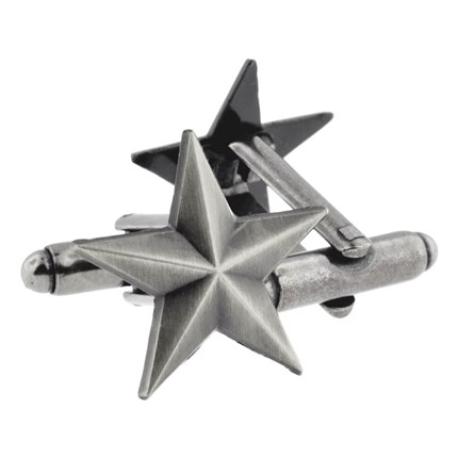     Antique Nickel Star Cufflink Set