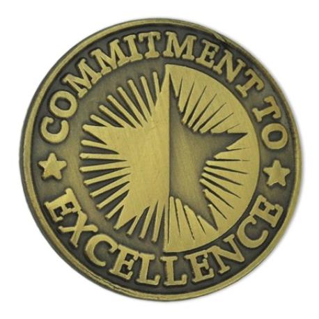     Commitment To Excellence Pin