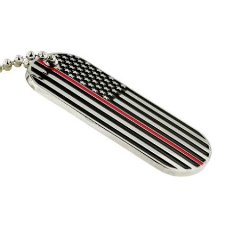     Thin Red Line Dog Tag - Engravable