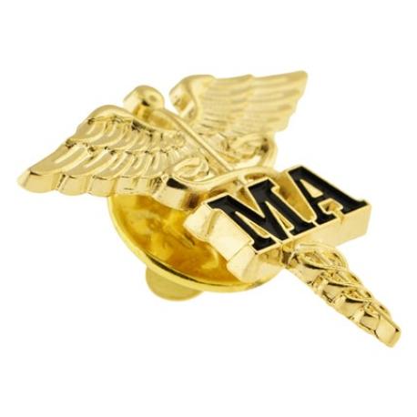     MA Caduceus Lapel Pin