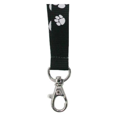     Paw Print Lanyard - Black